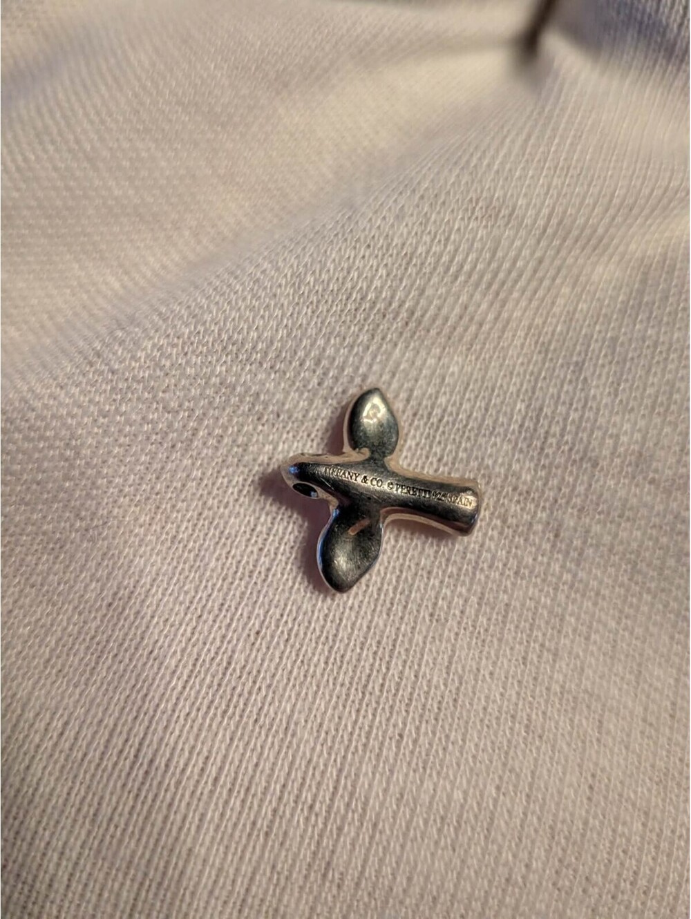 Authentic US Seller! Tiffany & Co Peretti Dove Bird Cross CharmOnly for Necklace